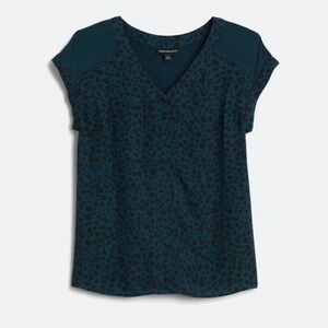 FORTUNE + IVY- Helina Mixed Material Blouse size XXL